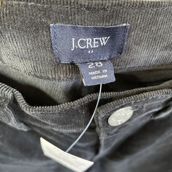 J.CREW Corduroy Pants Women 28 Full-Length Straight NEW Black Stretch BT006 - Picture 10 of 14